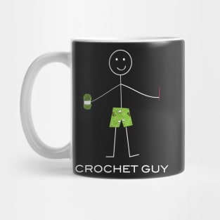 Funny Mens Crochet Guy Illustration Mug